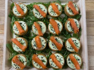 Smoked salmon & avocado cups