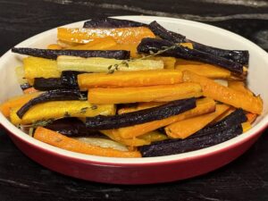 Roasted Rainbow Heirloom Carrots