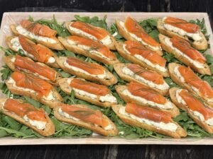 Smoked salmon Crostini